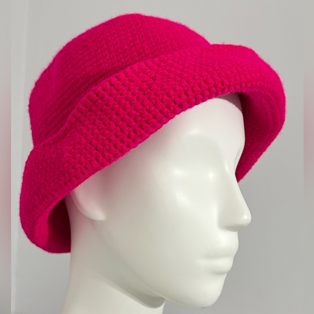 Soraya Hennessy Crochet Bucket Hat Hot Pink Handmade In‎ Colombia Womens